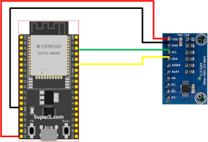 Wiring ESP32 ke ADS 1115