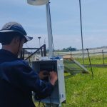 Instalasi stasiun cuaca / AWS Davis PT. Meteo Nusantara Instrumen di IP2TP Muara Bogor